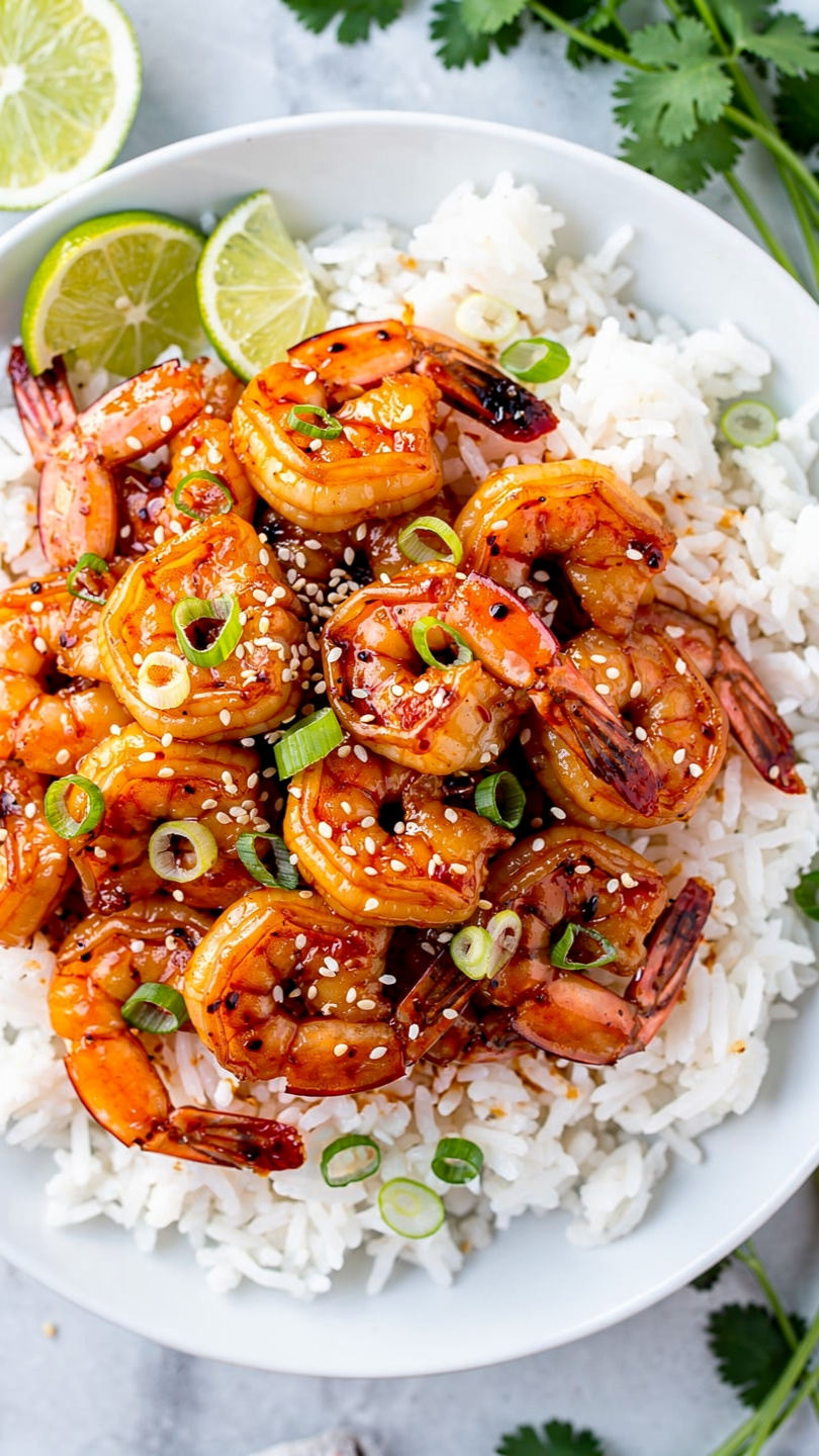 Sweet Chili Shrimp with Tropical Pineapple Glaze