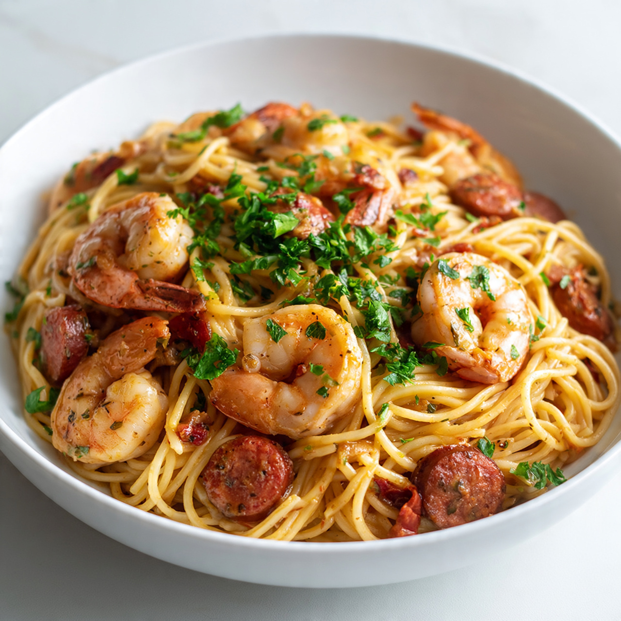 Cajun Shrimp and Sausage Pasta