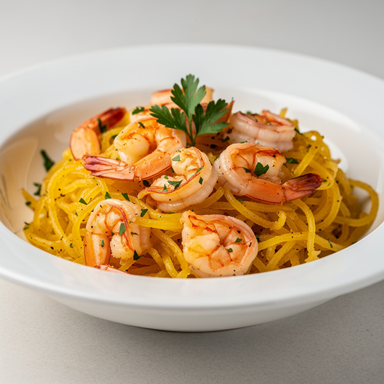 Garlic Shrimp Spaghetti Squash (Easy Low-Carb Dinner)