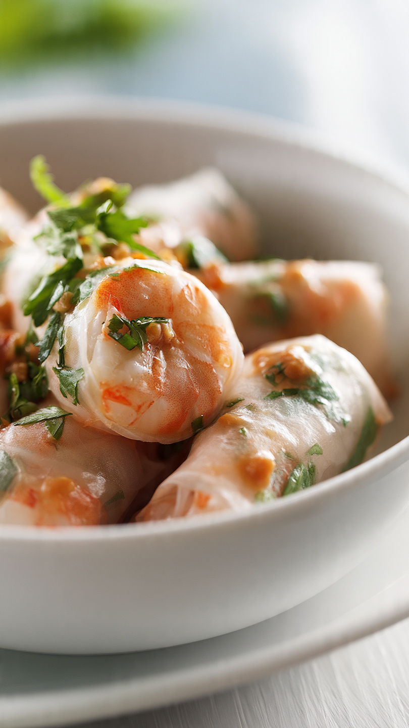 Shrimp Spring Rolls with Peanut Sauce