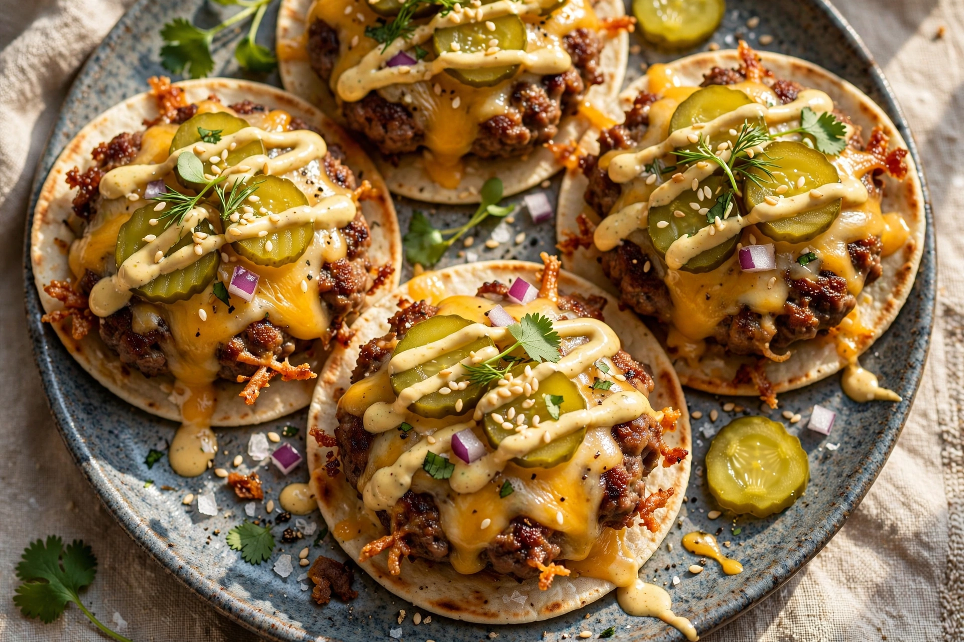 Smash Burger Tacos